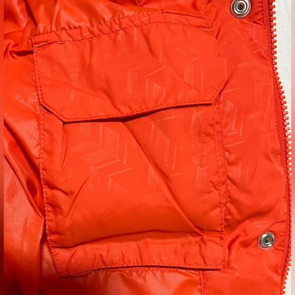 Adidas Orange Puffer Jacket Men’s Medium Retro Winter - Picture 10 of 10
